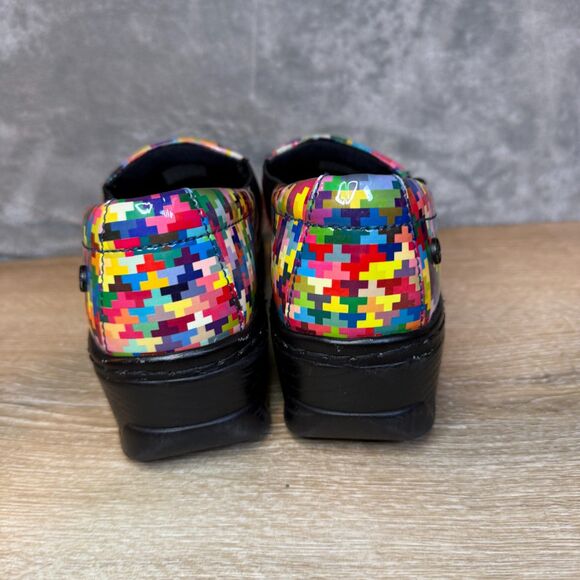 Klogs Matrix Patent Naples Abstract Colorful Clogs Shoes Women's Size 8 - Picture 5 of 11